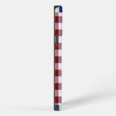 Kariert Gingham Personalisiert iPhone Hülle (Rechte Seite)