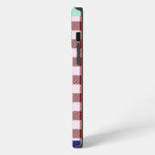 Kariert Gingham Personalisiert iPhone Hülle (Linke Seite)