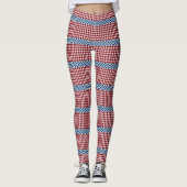 Kariert Gingham Personalisiert Leggings (Vorderseite)
