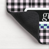 Kariert Gingham Personalisiert Mousepad (Ecke)