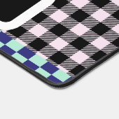 Kariert Gingham Personalisiert Schreibtischunterlage (Ecke)