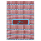 Kariert Gingham Personalisiert Tischdecke (Vorderseite)