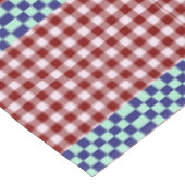 Kariert Gingham Personalisiert Tischdecke (Schrägansicht)
