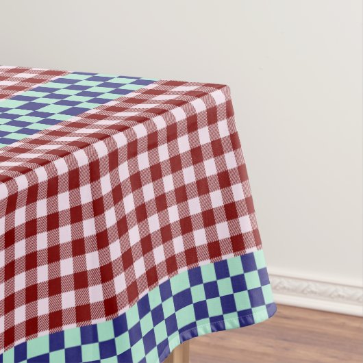 Kariert Gingham Personalisiert Tischdecke (Beispiel)