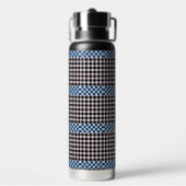 Kariert Gingham Personalisiert Trinkflasche (Hinten)