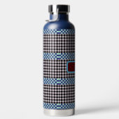 Kariert Gingham Personalisiert Trinkflasche (Rechts)