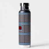 Kariert Gingham Personalisiert Trinkflasche (Links)