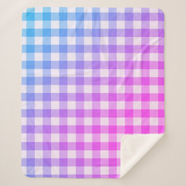 Kariert Gingham Pink Blue Modern Einfaches Karo Sherpadecke