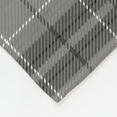 Kariert-Grau-Familiensammlung Personalisiert Fleecedecke (Ecke)