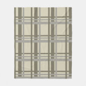 Kariert, grau und creme fleecedecke (Vorderseite)