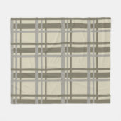 Kariert, grau und creme fleecedecke (Vorderseite (Horizontal))