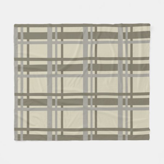 Kariert, grau und creme fleecedecke (Vorderseite (Horizontal))