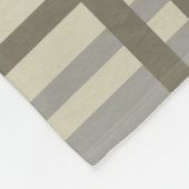Kariert, grau und creme fleecedecke (Ecke)