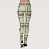 Kariert, grau und creme leggings (Rückseite)