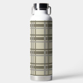 Kariert, grau und creme trinkflasche (Vorderseite)
