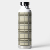 Kariert, grau und creme trinkflasche (links)