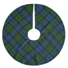 Kariert Green Christmas Rustic Tartan Polyester Weihnachtsbaumdecke