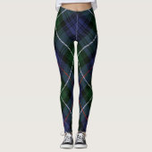 Kariert Green Clan MacKenzie Rustic Tartan Leggings (Vorderseite)