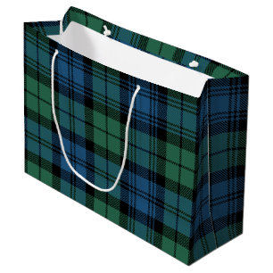 Kariert Green Karo Campbell Tartan Große Geschenktüte
