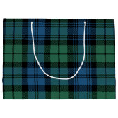 Kariert Green Karo Campbell Tartan Große Geschenktüte (Rückseite)