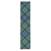 Kariert Green Rusday Campbell Tartan Kurzer Tischläufer (Vorderseite)