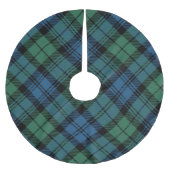 Kariert Green Rusday Campbell Tartan Polyester Weihnachtsbaumdecke (Vorderseite)