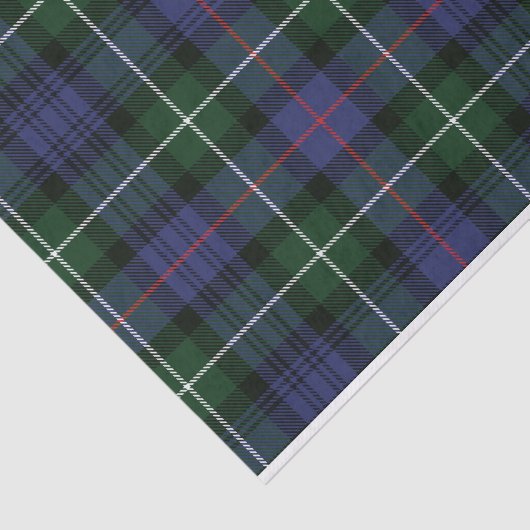 Kariert Green Rustic Clan Mackenzie Tartan Seidenpapier (Ausschnitt)