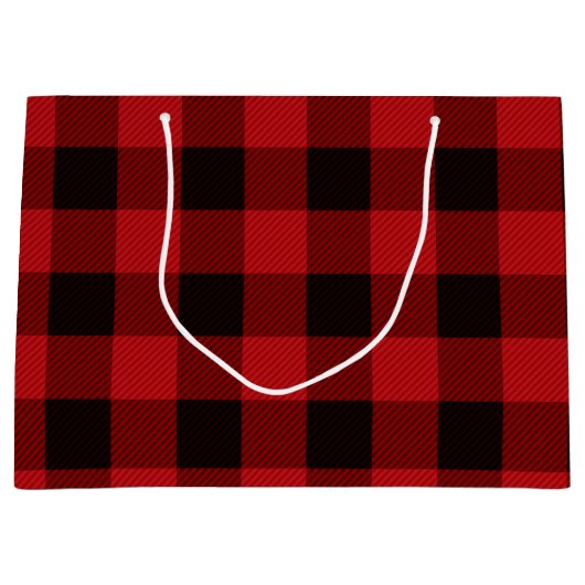 Kariert Große Geschenktüte (Vorderseite)