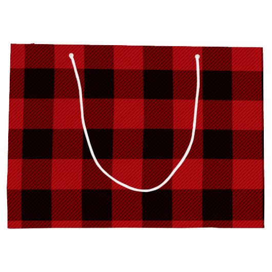 Kariert Große Geschenktüte (Rückseite)