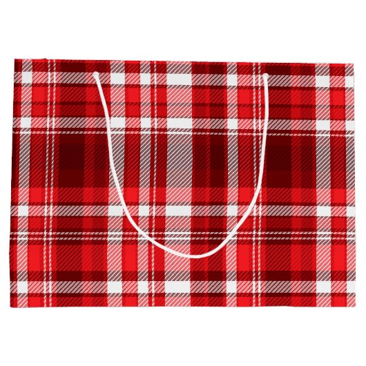 Kariert Große Geschenktüte (Rückseite)