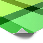 Kariert-grün Poster (Ecke)