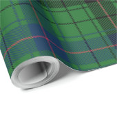 Kariert-grüner Blauer Tartan Geschenkpapier (Rolleneckpunkt)