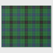 Kariert-grüner Blauer Tartan Geschenkpapier (Flach)