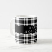 Kariert Happy Holidays Kaffee Tasse (Vorderseite Links)