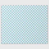 Kariert hellblau und weiß geschenkpapier (Flach)