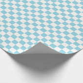 Kariert hellblau und weiß geschenkpapier (Ecke)