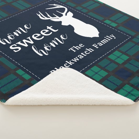 Kariert Holiday Clan Blackwatch Tartan Sherpadecke (3/4)