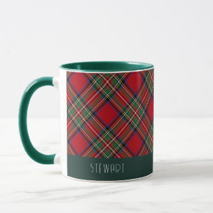 Kariert Holiday Rustic Stewart Tartan Weihnachten Tasse