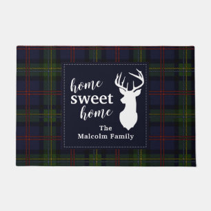 Kariert Holiday Tartan Clan Malcolm Personalisiert Fußmatte