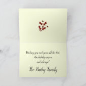 Kariert Holly Christmas Shape Weihnachtskarte Feiertagskarte (Innenseite)