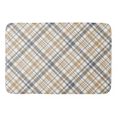 Kariert in Beige und Grau Badematte (Vorderseite)