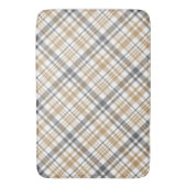 Kariert in Beige und Grau Badematte (Vorderseite Vertikal)