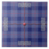 Kariert in Blau Fliese (Vorderseite)