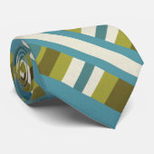 Kariert in Blue Green, Olive & Khaki Modern Krawatte (Gerollt)