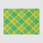 Kariert in gelb und grün geometrisch seidenpapier (Vorderseite)