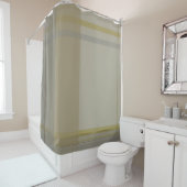 kariert in Gold, Silberkupfer, Grau und Beige Duschvorhang (Beispiel)