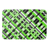 Kariert in Lime Green, Black & Gray Diagonal Badematte (Vorderseite)
