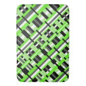 Kariert in Lime Green, Black & Gray Diagonal Badematte (Vorderseite Vertikal)