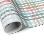Kariert in Pastellblau Geschenkpapier (Rolleneckpunkt)
