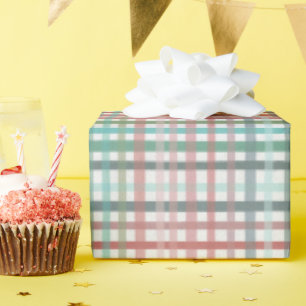 Kariert in Pastellrosa Geschenkpapier
